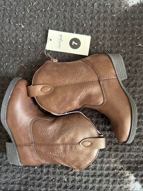 Cat & Jack Brown Girls' Cowboy Ankle Booties